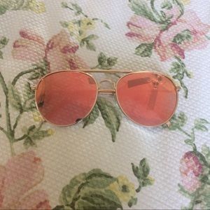 Aldo Rosegold Aviator Sunglasses